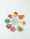 Cross-border best-selling and popular simulation food toy keychain doughnut cute stress-relieving toy factory Specification image